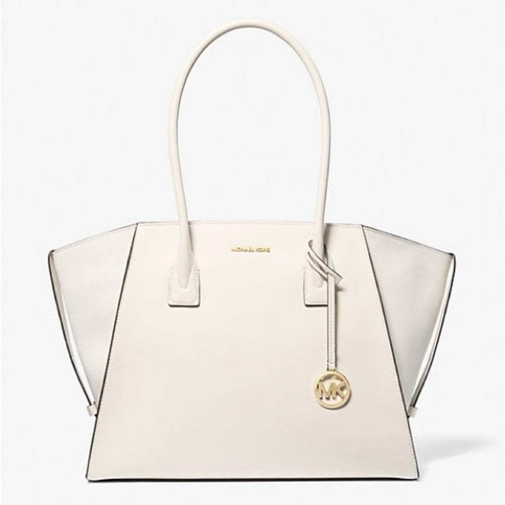 NWT Michael Kors Extra Large Avril Pebbled Leather Shoulder Tote Bag $558